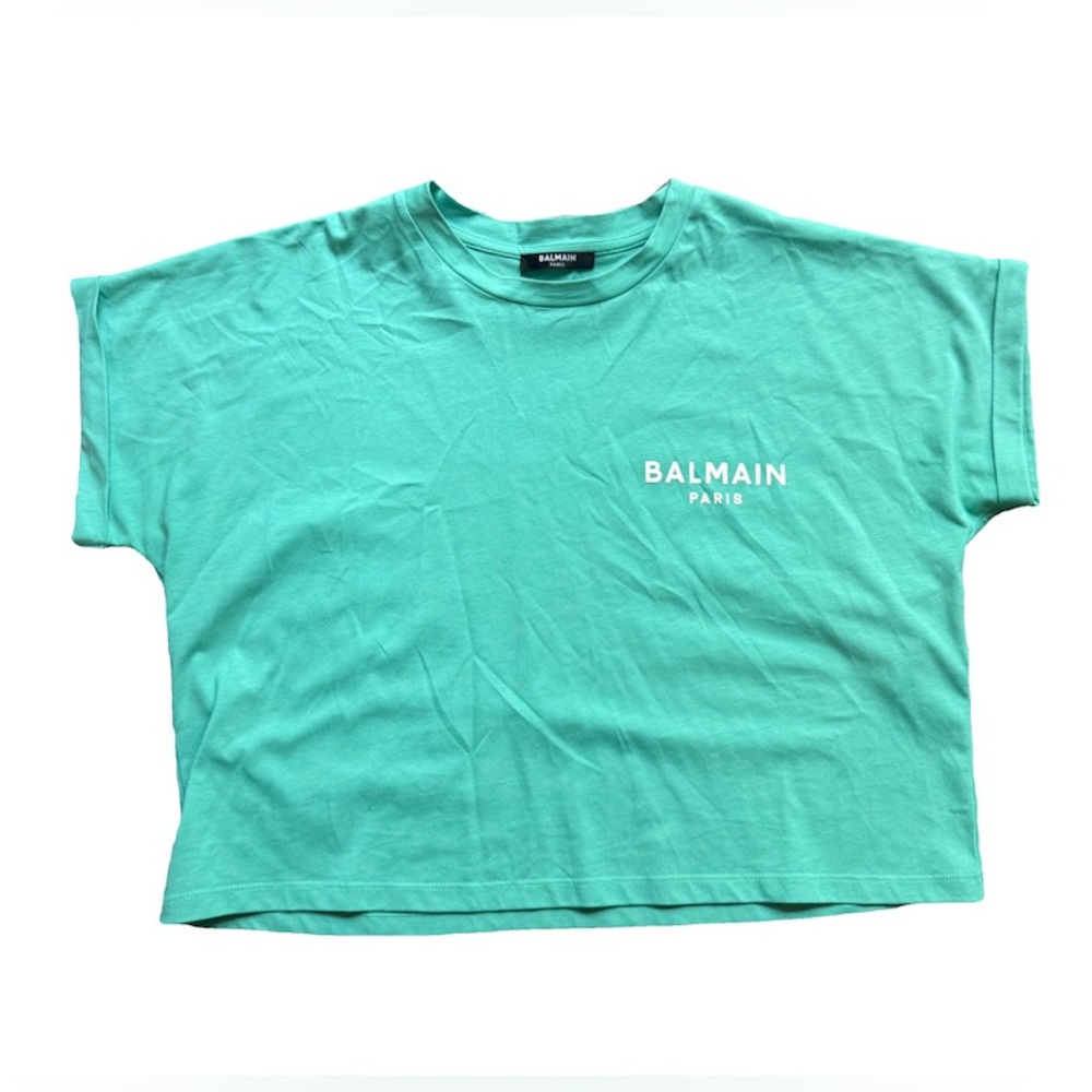 Balmain Women’s XX-Small Oversized T-Shirt Crop Top